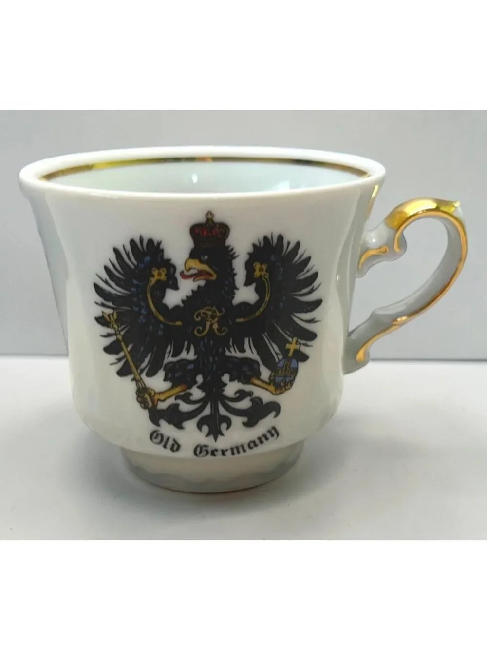 Theo Ruhn Old Germany Eagle Creat Tea Cup Demitasse Mini Mug Bavaria Kuhn